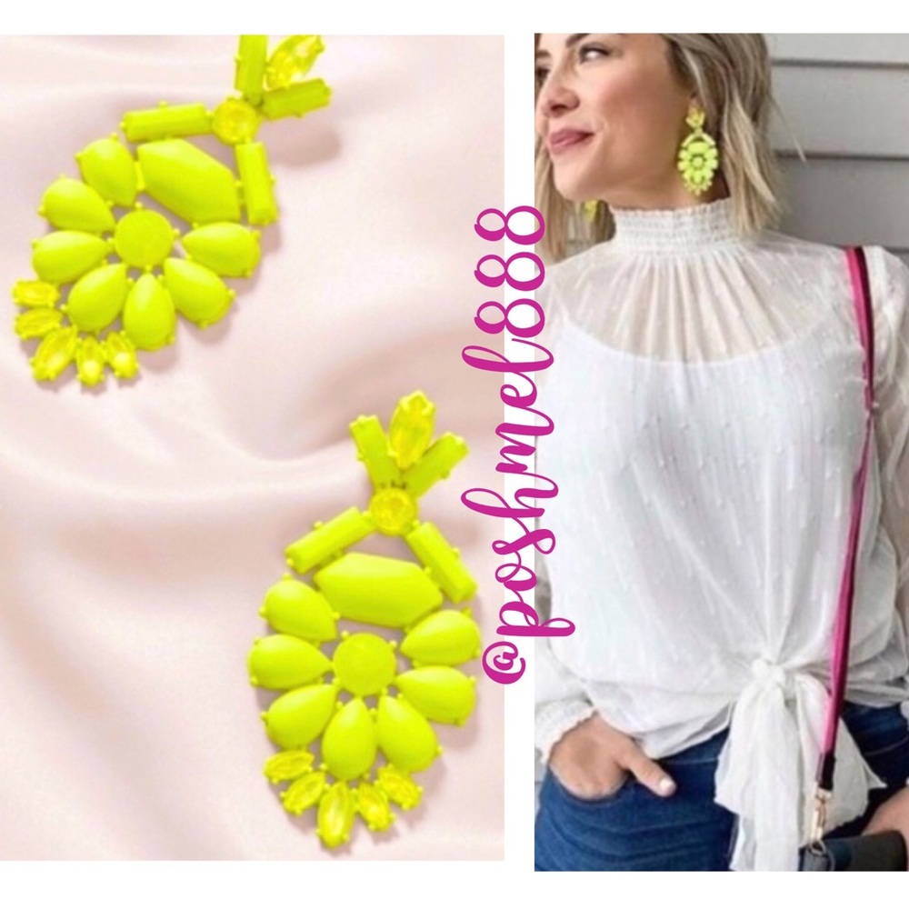 Stella & Dot | *ULTRARARES* Citron Yellow Heck Yes!!!\😄/Statement Earrings - Picture 5 of 16